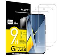 NEW'C Lot de 3, Verre Trempé pour Xiaomi POCO F8 Ultra, Xiaomi Redmi K90 Pro Max (6,9 Pouces) Protection efficace contre les Rayures - sans Bulles - Ultra Résistant, Dureté 9H Glass
