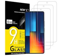 NEW'C Lot de 3, Verre Trempé pour Xiaomi Poco M6 Pro 4G (Pas pour 5G) Protection efficace contre les Rayures - sans Bulles - Ultra Résistant (0,33mm HD Ultra Transparent) Dureté 9H Glass