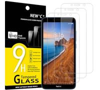 NEW'C Lot de 3, Verre Trempé pour Xiaomi Redmi 7A, Film Protection écran efficace contre les Rayures - sans Bulles - Ultra Résistant (0,33mm HD Ultra Transparent) Dureté 9H Glass