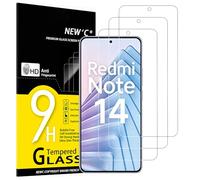 NEW'C Lot de 3, Verre Trempé pour Xiaomi Redmi Note 14 5G/4G, (non compatible avec Xiaomi Redmi Note 14 Pro 5G) Protection écran efficace contre les Rayures - sans Bulles - Ultra Résistant