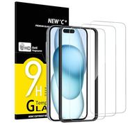NEW'C Verre Trempé pour iPhone 16, iPhone 15, Vitre Protection Écran