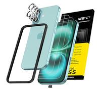NEW'C Verre Trempé pour iPhone 16, Protection Écran + Caméra
