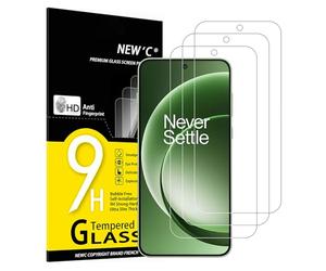 NEW'C Verre Trempé pour OnePlus 15R, OnePlus Ace 6T, Vitre Protection écran | Lot de 3, 6,83 Pouces, HD Transparent, Dureté 9H, Anti-rayures, Sans bulles, Oléophobe, Tactile précis