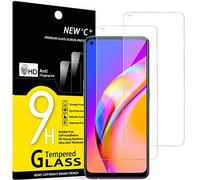 NEW'C Verre Trempé pour Oppo A74 4G, Oppo A94 5G, Vitre Protection Écran | Lot de 2, HD Transparent, Dureté 9H, Anti-rayures, Sans bulles, Oléophobe, Tactile précis
