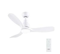 Newday Ventilateur de Plafond avec 3 Pales Blanc, 106cm ventilateur plafond avec lumiere et télécommande, Plafonnier Pale avec LED Réglables, Sommeil Mode, Moteur Réversible Silencieux Pour Chambre