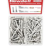 Newdeli Lot de 60 paires de connecteurs Deutsch - Contacts estampés - Taille 16 - Kit de connecteurs à broches ouvertes pour fils 14-18 AWG - Connecteurs mâles 1060-16-0122 et contacts femelles 1062