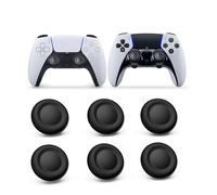 NEWDERY Lot de 6 capuchons de joystick pour manette de PS5/PS4, design antidérapant texturé au laser, résistant à l'usure, pour manette de PS5/PS4, noir
