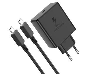 Newding Chargeur 45W Super Fast 2.0 Compatible avec Samsung S25 S24 | Adaptateur Secteur Prise USB C avec Câble Type C 5A pour Samsung Galaxy S25+ S24+ S23+ S22+, Tab S10 S9 S8, EP-T4510