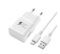 Newding Chargeur Rapide Compatible avec Samsung Galaxy A14 5g A13 A12 A04S A32 A31 A22 A21 A51 A50 A40 M13 S9 S9+ S8 S8+ S10 5g S10e S10+ EP-TA200 USB Adaptive Fast Charging avec Câble Type C(Blanc)