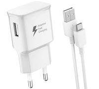 Newding Chargeur Rapide pour Samsung Galaxy A14 A13 A12 A04S A32 A31 A22 A21 A51 A50 A40 M13 S9 S9+ S8 S8+ S10 5g S10e S10+ EP-TA200 USB Adaptive Fast Charging avec Câble Type C (Noir)