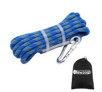 NewDoar 10 mm Amarrage Tressé Marine avec Crochet - Lourde Élingue d'Amarrage/Remorquage/Ancre en Polyester pour Bateau, Camping, Pêche, Amarrage - Corde Marine Haute Performance-Bleu-6M