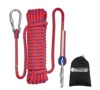 NewDoar 12KN Corde Flottante Marine 10mm Corde d'amarrage 10M/20M/30M Corde d'amarrage pour la Navigation, Le mouillage, Le Camping, la pêche et l'auvent de Tente avec 2 crochets-Rouge/20M