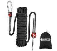 NewDoar 12KN Corde Flottante Marine 10mm Corde d'amarrage 10M/20M/30M Corde d'amarrage pour la Navigation, Le mouillage, Le Camping, la pêche et l'auvent de Tente avec 2 crochets-Noir/10M