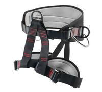 NewDoar Harnais d'escalade harnais d'escalade professionnel d'alpinisme demi-harnais épais noir plus large pour le matériel d'escalade d'arbre de sauvetage d'incendie en rappel (noir de mise à niveau)