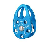 NewDoar Micro-poulie Mobile 30KN/6746 LB Poulie Simple Mobile Forme de Joue pour Corde de 12 mm de diamètre Maximum pour l'escalade, Le Sauvetage et la manutention-Bleu/1 pièce