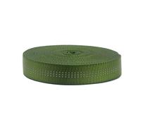 NewDoar Sangle tubulaire en nylon de 2,5 cm - Ruban d’escalade certifié UIAA et CE - Sangle robuste pour bricolage, sauvetage, travail sur roche, construction d’ancres et sangle extérieure (Vert armée