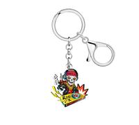 NEWEI Acrylique Cool Skull DJ Porte-clés Clé de Voiture Portefeuille Porte-clés Accessoires Halloween Punk Cadeaux pour Femmes Filles Amateurs de Musique (Multicolore)