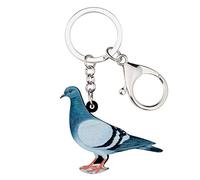 NEWEI Acrylique Cute Porte Clef Pigeon Petit Oiseau Pendentif Sac à main Accessoires Cadeaux Charms pour Femmes (Bleu)