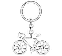 NEWEI Cadeaux Pour Les PassionnéS De VéLo Porte-clés Cute De VéLo De Route Moto Bijoux Bicycle Charmee Pour Les Femme Filles Accessoires De Voiture (VéLo De Route Argent)