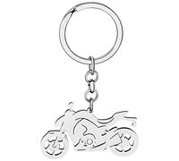 NEWEI Cadeaux Pour Les PassionnéS De VéLo Porte-clés Cute De VéLo De Route Moto Bijoux Bicycle Charmee Pour Les Femme Filles Accessoires De Voiture (Moto Argent)