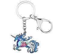 NEWEI Porte-clé Cheval Poney émaillé Porte-clé Pour Femmes Filles Sac à Main Charme (Bleu Ciel)