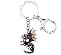 NEWEI Porte-clés dragon en émail pour femmes, filles, enfants, café, Medium