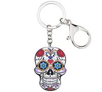 NEWEI Porte-Clés En Acrylique Halloween Horreur Crâne Zombie Porte-Clés Poupée Vaudou Bijoux Pour Femme Filles Porte-Monnaie Accessoires De Voiture (Halloween Crâne En Sucre I)