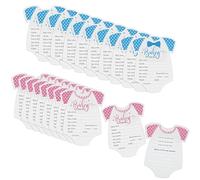 Newellsail Cartes de Prédictions pour Bébé Cartes de Conseils aux Nouveaux Parents Cartes de Vœux pour Invités de Fête Prénatale Cartes de Révélation du Genre 20 Pièces (Bleu et Rose)