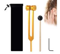 Newellsail Diapason en Alliage d'Aluminium avec Marteau en Silicone et Outil de Réparation Offrant une Réponse en Fréquence Précise (Doré)