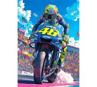 NEWENMO 5D Pilote de Course Diamond Painting Adulte,Cool Racing Arena Peinture Diamant Kit,DIY Diamant Painting Kit,Diamond Point de Croix Cristal Paintings,pour Débutant Décoration Maison 30x40cm