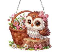 NEWENMO Mignonne Chouette Diamond Painting Pendentif Forme Spéciale