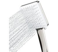 Newentor Pommeau de douche, douchette à main, grand pommeau de douche à économie d'eau, haute pression, carré avec 6 types de jet (pommeau de douche sans tuyau), doré