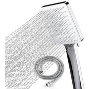 Newentor Pommeau de Douche, Haute Pression, 6 Modos, Pommeau de Douche avec Tuyau de 1,5M, Argenté