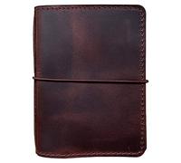 newestor Travelers Housse pour carnet de Notes avec Poches intérieures, emplacements pour Cartes et Porte-Stylo, Format Passeport, Marron foncé