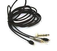 NewFantasia Câble audio de rechange pour casque Sennheiser HD650, HD600, HD580, HD660S, Massdrop HD6XX 1,2 m/1,5 m/2 m/3 m 2m noir