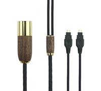 NewFantasia Câble audio symétrique XLR à 4 broches de 2 m compatible avec Sennheiser HD650 HD58X HD600 HD580 HD660S, HD6XX Casque 6N OCC Cuivre plaqué argent Coque en bois de noyer