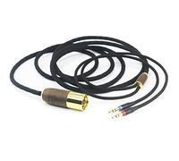 NewFantasia Câble XLR symétrique 6N OCC en cuivre plaqué argent coque en bois de noyer compatible avec casque Hifiman Ananda, Sundara, Arya, HE400SE, HE4XX, HE-400i (version 2 x 3,5 mm)