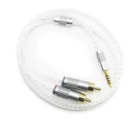 NewFantasia Cordon adaptateur audio équilibré mâle 4,4 mm vers 2 RCA mâles double RCA mâle compatible avec lecteur audio numérique Sony WM1A/1Z, PHA-2A