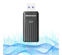 NEWFAST Clé WiFi 6 Puissante AX3000 Mbps NF-U351, Double Bande 2.4GHz/5GHz Clé WiFi pour PC, USB 3.0, MU-MIMO,WPA3, Adaptateur USB WiFi Compatible avec Windows 11/10