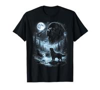 Newfie Howling to The Moon, Chien de Terre-Neuve rétro des années 90 T-Shirt