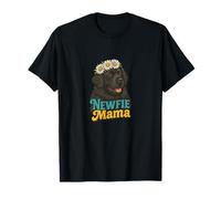 Newfie Mama Newfoundland Chien Lover Hiver Neige Grand Peluche T-Shirt