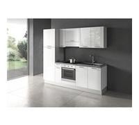 NEWFORM Pack Cuisine Raffaello blanc 240 cm + électroménager Blanc