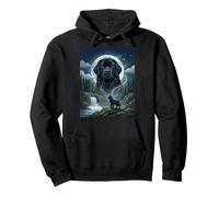 Newfoundland Howling to The Moon Meme Funny Dog Lover Sweat à Capuche