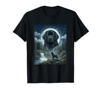 Newfoundland Howling to The Moon Meme Funny Dog Lover T-Shirt