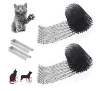 NEWFUN 2 pièces Tapis Anti-Chat avec Pointes,200*30cm Tapis de Dissuasion répulsif pour Chat Chien Animal,Avec 16 Ancrages au sol en Forme de U,Répulsif Chats Chiens Naturel & Écologique pour Jardin