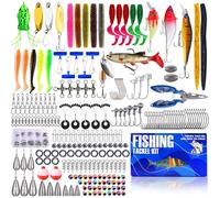 NEWFUN 332PCS Boite a Leurre, Leurre Peche Carnassier, Set d'appâts Artificiels Boîte à Pêche pour Brochet, Perche, Cabillaud, Pêche en mer Set d'accessoires pour Eau Salée et Eau Douce