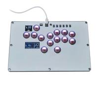 NEWFUN Arcade Fight Stick, T16 All Button Stick Arcade Fighting Game Keyboard, Fighting Arcade Game Keyboard pour PS4 / Switch/PC / PS3 Street Fight Keyboard avec Turbo et RVB personnalisé