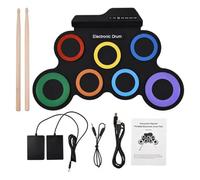 NEWFUN Batterie Électronique, E-Drum Pad, 7 Pads Silicone, USB MIDI, Incluant Pédale et Baguettes