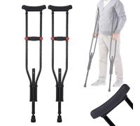 NEWFUN Bequille, Béquilles, Béquille, Réglables en Hauteur, d'Avant-bras, Charge Maximale 150 KG, Béquilles En Aluminium Avec Appui Souple sur l'Avant-bras et la Main, 1 Paire