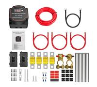 NEWFUN coupleur separateur batterie 12v, Kit de Relais de Charge Divisé,12V 140 Amp Kit Isolateur Intelligent à Double Batterie pour camping-car, fourgon, camion, SUV, RV, ATV, UTV, bateau (5M)